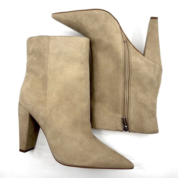 Vince Camuto Shoes - Vince Camuto Womens Membidi Tortilla Suede Boots Women's 10 Urban Modern Neutral